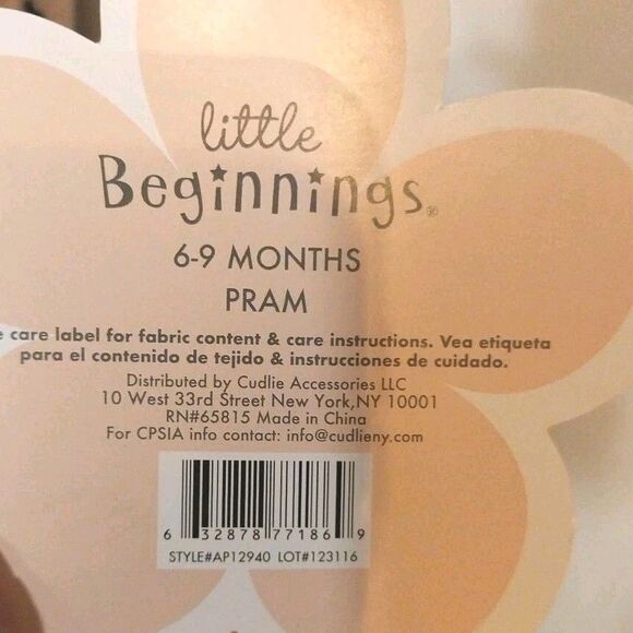 Little Beginnings Baby Girl SnowSuit 6-9M Animal Print Lightweight Soft Fleece - Picture 8 of 8